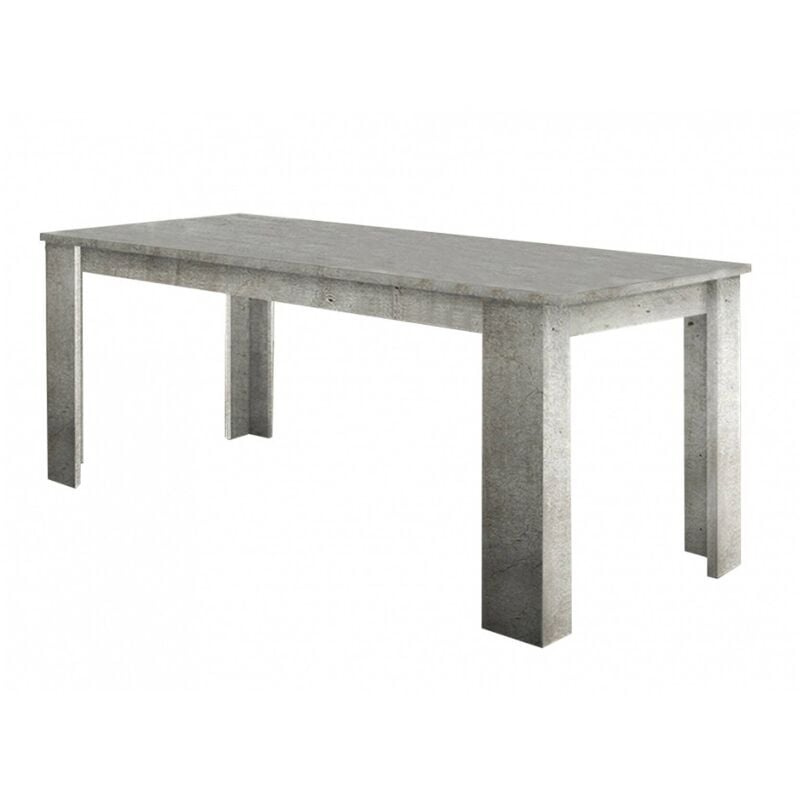 Dmora - Table de salle à manger extensible, Made in Italy, Table moderne avec rallonges, Console extensible, 140 / 190x90h75 cm, Couleur ciment, avec