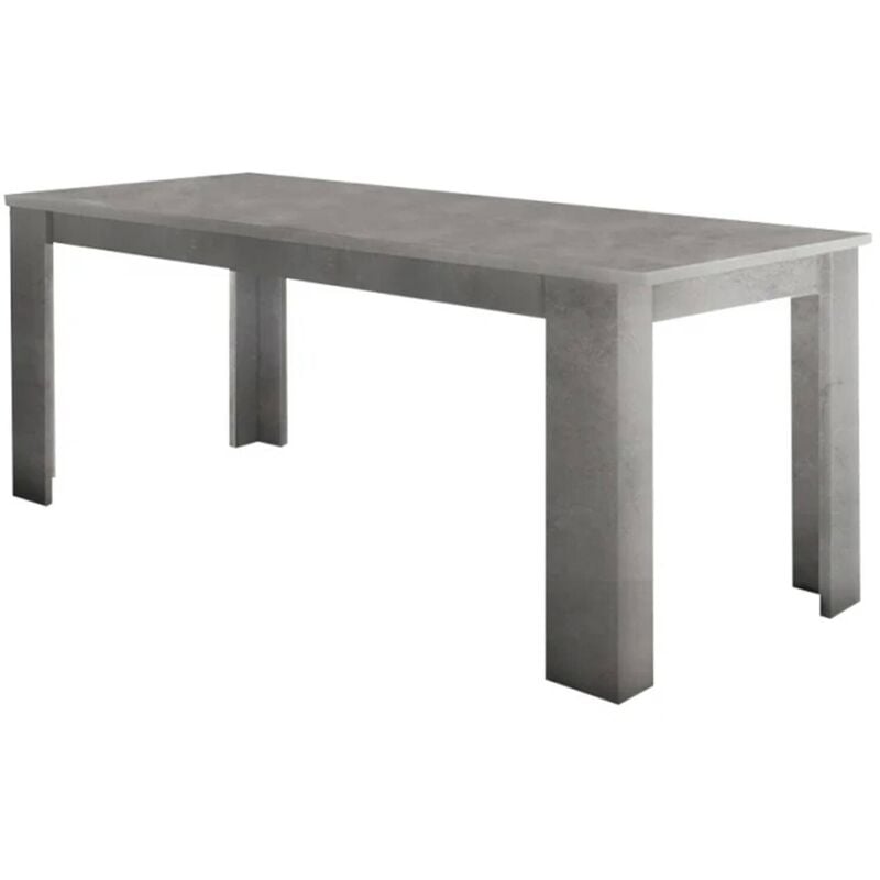 Dmora - Table de salle à manger extensible, Made in Italy, Table moderne avec rallonges, Console extensible, 140 / 190x90h75 cm, couleur Gris cendré,