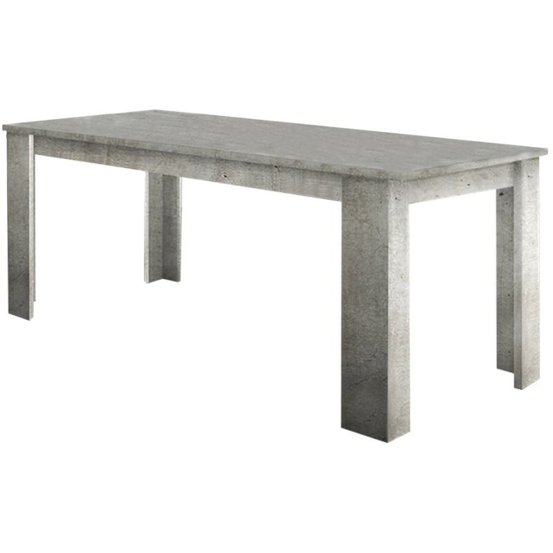 Dmora - Table de salle à manger extensible, Made in Italy, Table moderne avec rallonges, Console extensible, 160 / 210x90h75 cm, Couleur ciment