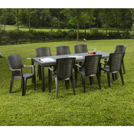 Dmora - Table d'extérieur Dmica, Table à manger rectangulaire extensible, Table de jardin extensible, 100% Made in Italy, 150x90h72 cm,