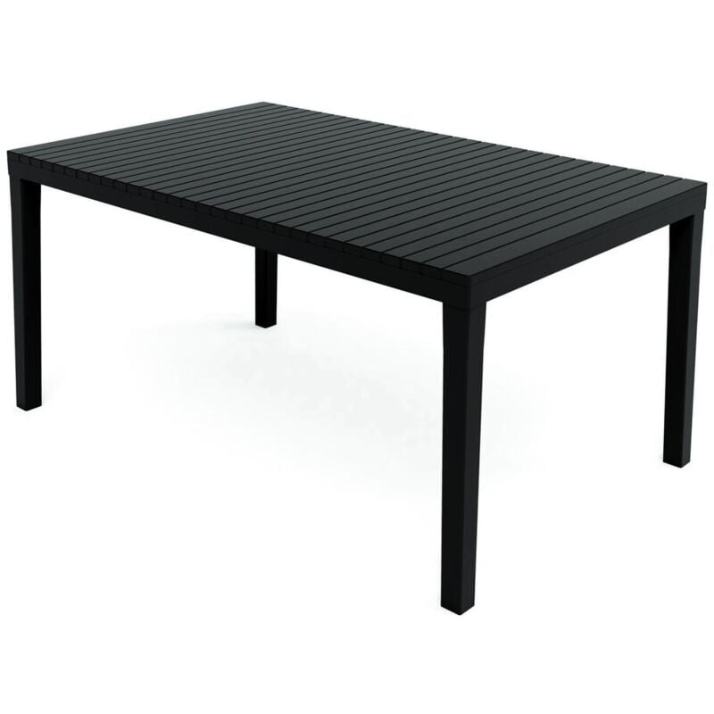 Table d'extérieur Maratea, Table à manger rectangulaire, Table de jardin polyvalente, 100% Made in Italy, 150x90h72 Cm, Anthracite - Dmora