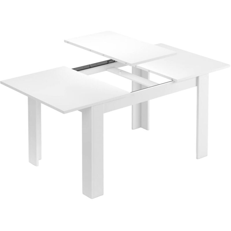 Dmora - Table extensible Dilici, Console extensible pour salle à manger, Table de cuisine ouvrante avec rallonge, 140/190x90h78 cm, Blanc