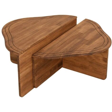 Dmora - Tavolino da salotto Emiri, Tavolo basso da caffè, Portariviste per divano, Ripiano da soggiorno, 90x90h40 cm, Quercia