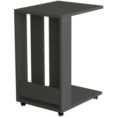Dmora - Tavolino da salotto Kyant, Tavolo basso da caffè, Portariviste per divano, Ripiano da soggiorno, 37x45h60 cm, Antracite