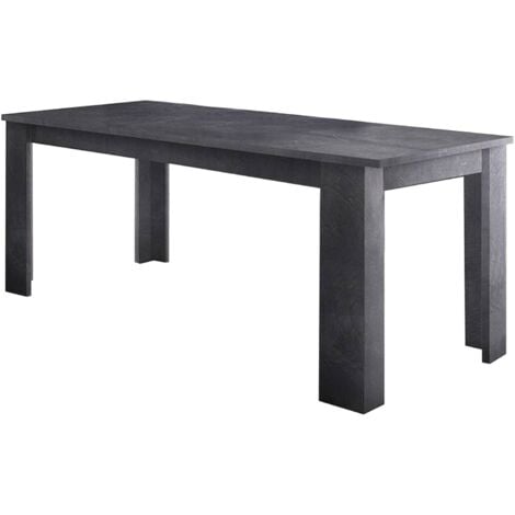 Dmora - Tavolo allungabile Agenore, Consolle allungabile fino a 12 posti, Consolle estensibile 100% Made in Italy, cm 160/210x90h75, Ardesia