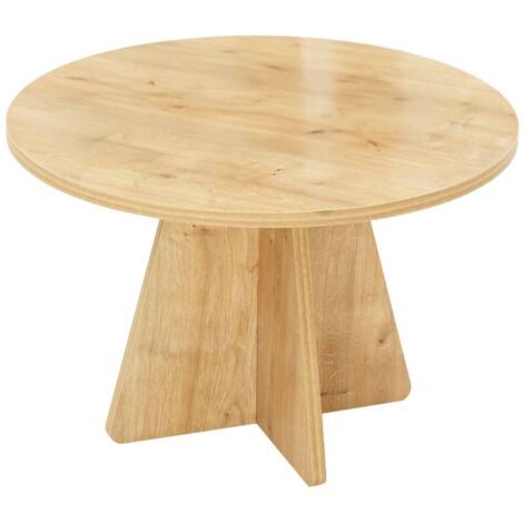 Dmora - Wohnzimmertisch Dkluiver, Niedriger Wohnzimmertisch, Kaffeeregal, Couchtisch für Sofa, 60x60h40 cm, Eiche