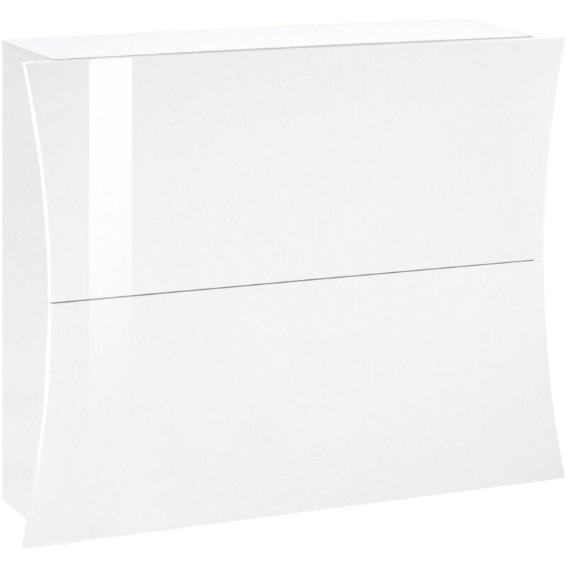 

Zapatero Modern, Made in Italy, con 2 puertas, Zapatero de entrada, 101x27h82 cm, color blanco brillante - Dmora