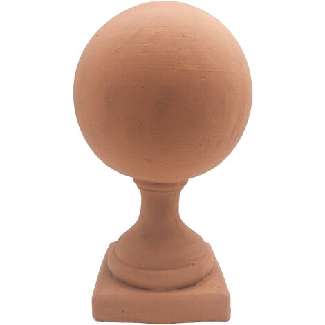 DMS – Épi de faîtage en terre cuite rouge 20 cm – Socle 15x15 cm – Hauteur 30 cm – Pour toiture et embellissement de piliers