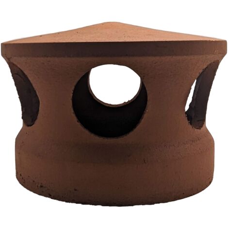 DMS – Lanterne rouge en terre cuite pour passage d'air 150 mm – Chapeau de toiture – Résistante aux intempéries et UV – Installation facile