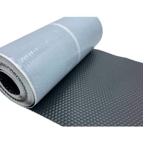 DMS – Rouleau d'étanchéité aluminium 300 mm x 5 m – RAL 7016 – Auto-adhésif pour toits, cheminées et murs extérieurs – Résistant aux UV et intempéries