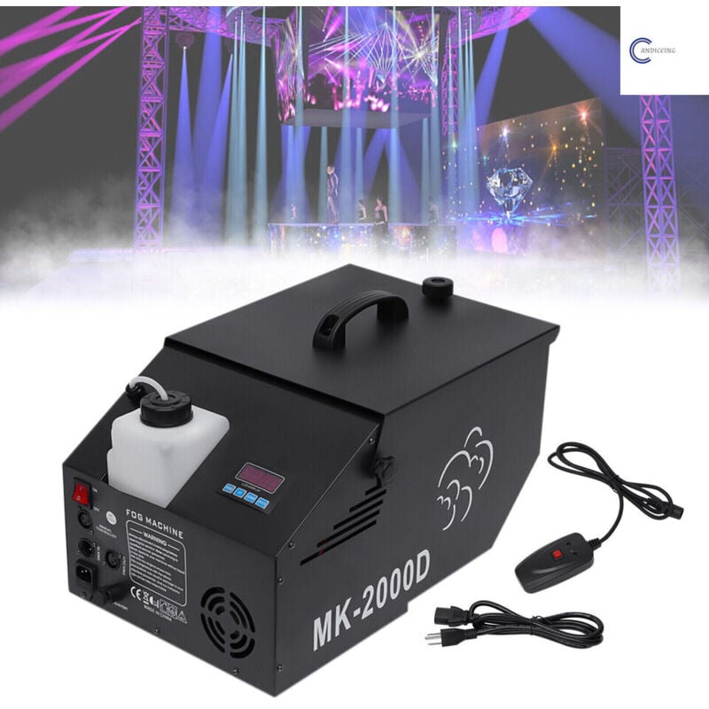 DMX512 Machine à fumée au sol Fogger Lumière de scène Fumée verticale Télécommande 1200W