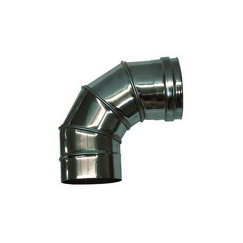 Curva Gomito Regolabile da 0Â°a 90Â° per canna fumaria in acciaio inox camino, caminetto, stufa 250 mm | Leroy Merlin