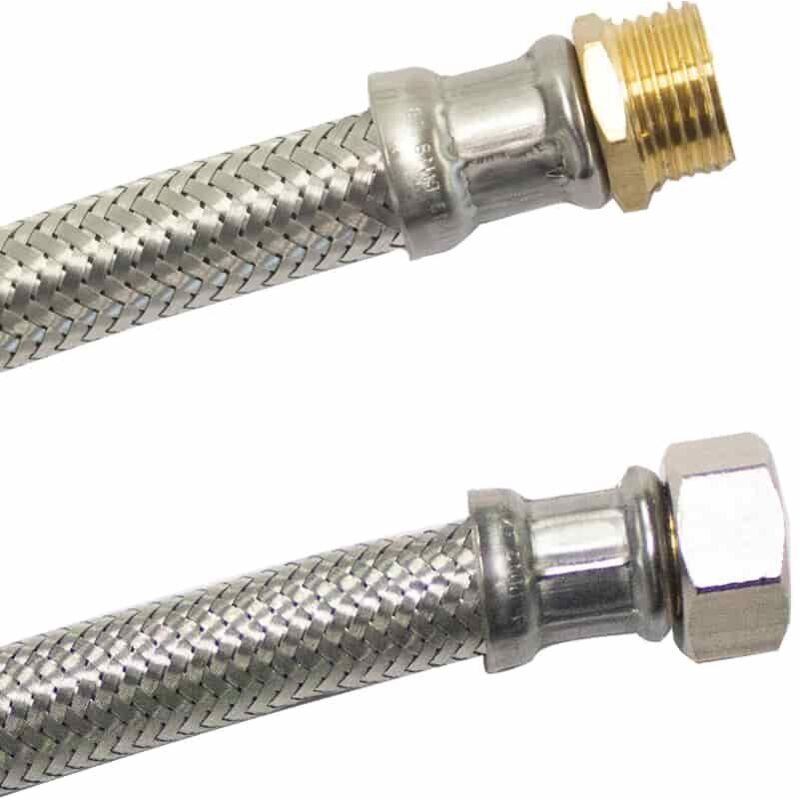 Klasebo® Panzerschlauch 3/4 Zoll, Flexschlauch, Dvgw, Edelstahl, Trinkwasser, 2000mm