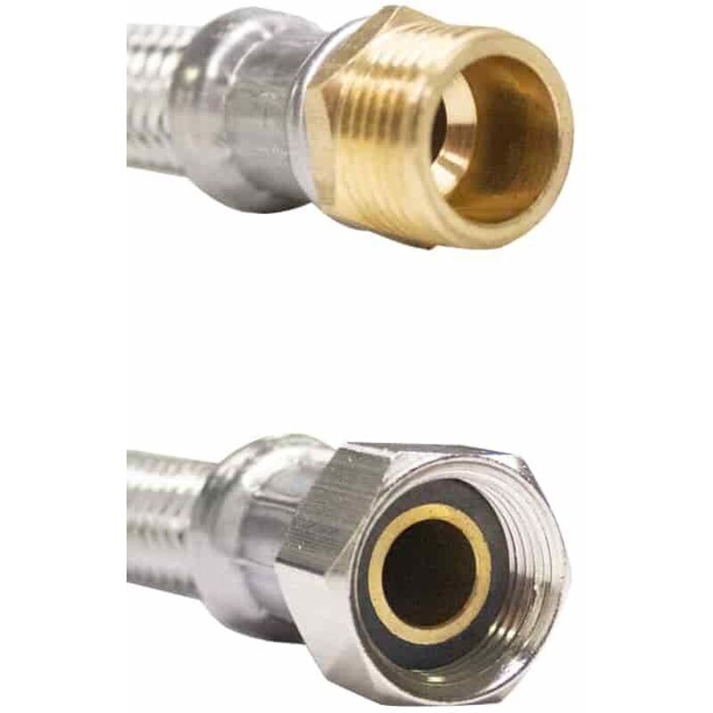 Klasebo® Panzerschlauch 3/4 Zoll, Dvgw, Trinkwasser, Flexibel, Edelstahl, 500mm