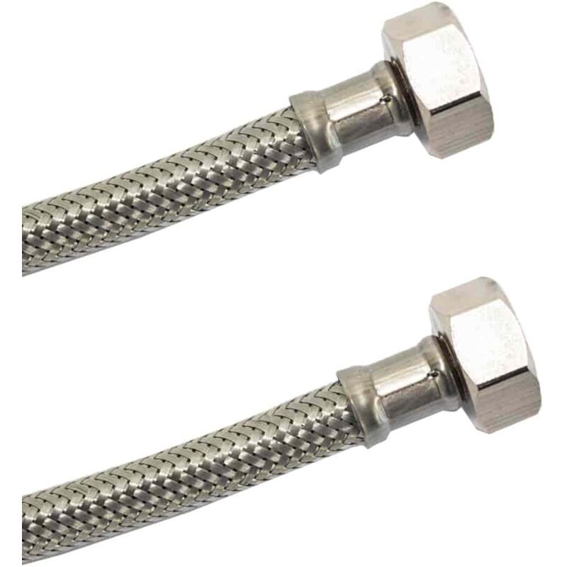Klasebo® Panzerschlauch 1/2 Zoll, Edelstahl, Flexschlauch, Dvgw