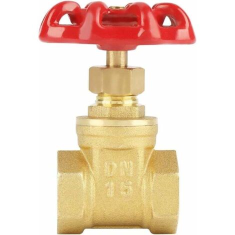 DN15 G1/2 Brass BSPP Rotary Poppet Valve 232PSI/PN16 for Petroleum Gas with Red Handle