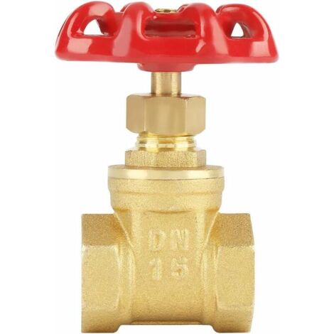 DN15 G1/2 Vanne en Laiton BSPP Vanne Rotative à Clapet 232PSI/PN16 pour Gaz de Pétrole avec Poignée Rouge
