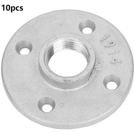 DN20 3/4"-Flanschplatte mit britischem Gewinde – 10er-Packung mit 4 Löchern