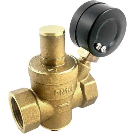 DN20 Messing-Wasserdruckminderer mit einstellbarem Druckminderungsventil und Manometer