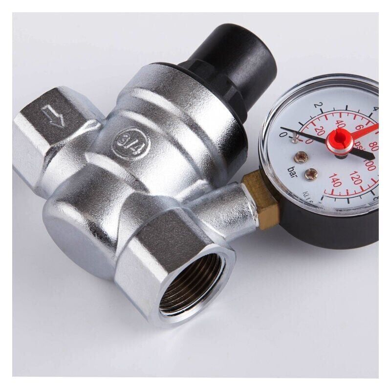 SNQ - DN20 reducteur de pression d'eau 3/4 pouce regulateur de pression eau avec manomètre