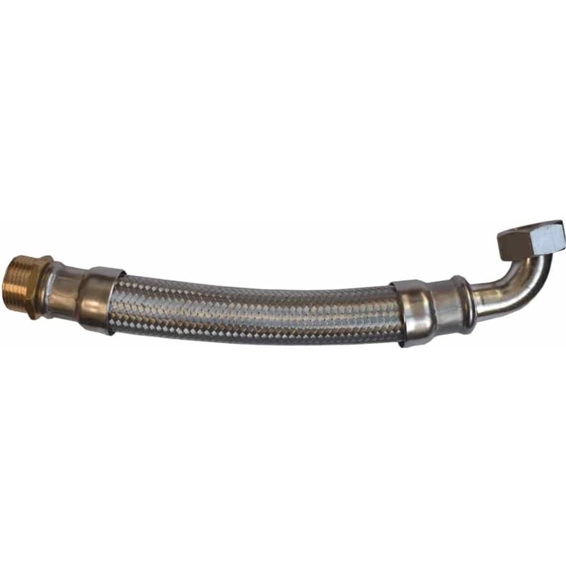 Klasebo® Panzerschlauch Dn25, 1 Zoll, Edelstahl, Dvgw, 500mm Bogen