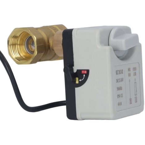 DN25 Messing-2-Wege-Kugelhahn, elektrisch, normalerweise geschlossen, 1-Zoll-Gewinde, 12–24 V Gleichstromversorgung
