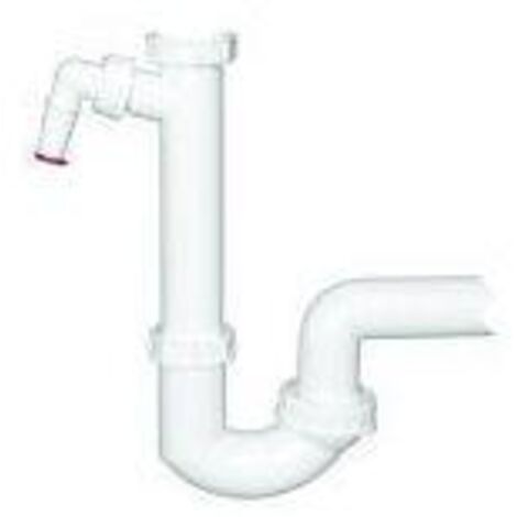 DN50x6/4' Siphon mit Kugelgelenk und Rückflussverhindereranschluss