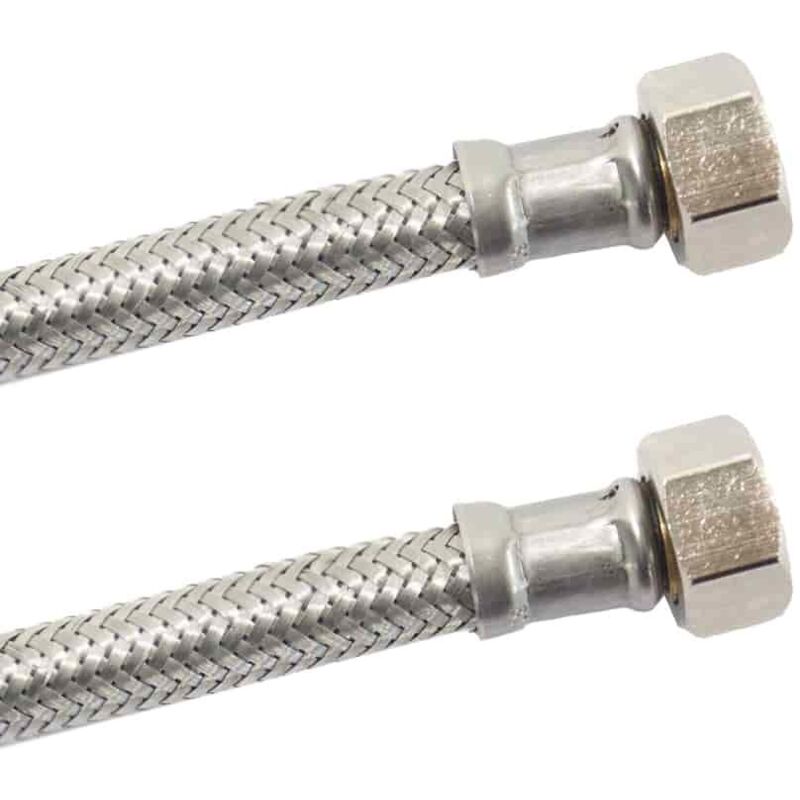 Klasebo® Panzerschlauch, Edelstahl, Flexschlauch, 3/8" X 1/2", 1000mm, Dn8, Dvgw