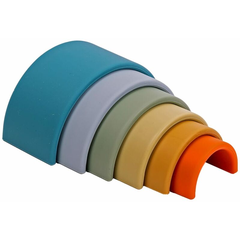 

Juego de juguetes de silicona arco iris Nature 6 piezas - Dëna