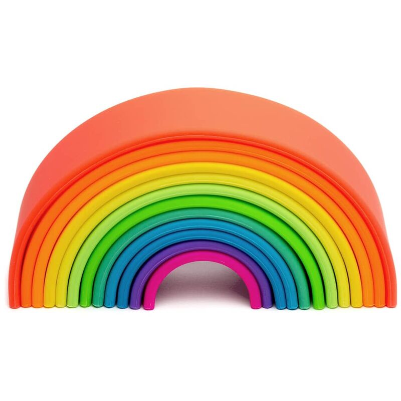 

Juego de juguetes de silicona arco iris Neon 12 piezas - Dëna