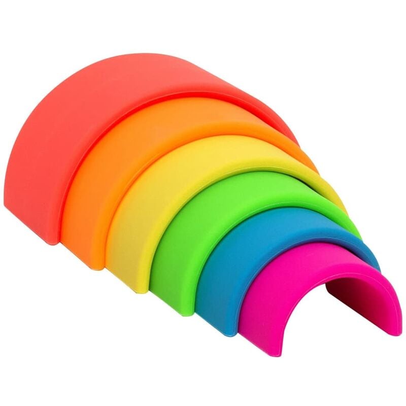 

Juego de juguetes de silicona arco iris Neon 6 piezas - Dëna