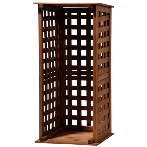 DOBAR GREEN LABEL dobar® Green Label 29097FSC - Scaffale per Legna da ardere, in Legno Massiccio, Piccolo rifugio per Legna da ardere, 0,08 m³, per Interni, 39 x 39 x 85 cm, Marrone