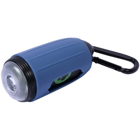 Dobar Kotbeutelhalter mit Lampe inkl. 15 Beutel Kotbeutelhalter