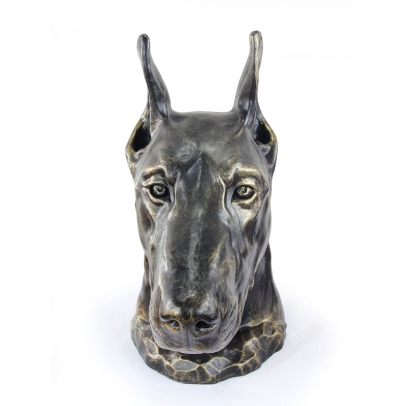 Doberman, Doberman - une urne pour les cendres de chien, un buste de chien, une grande tête de chien pour le jardin par Art-Dog