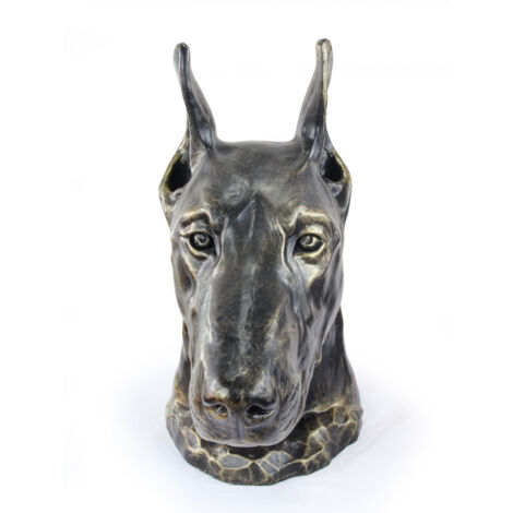 Doberman, Dobermann - busto de perro, cabeza de perro grande para el jardín, decoración única de la sala de estar de Art-Dog