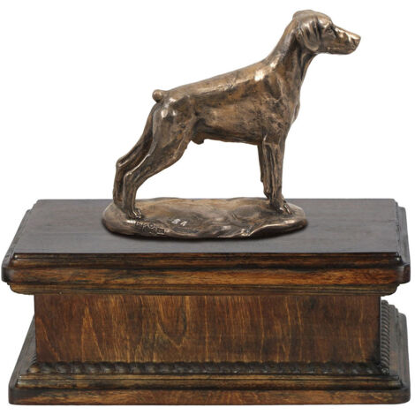Doberman, Dobermann II - urna para cenizas de perro, urna clásica con estatuilla, urna elegante con perro de Art-Dog