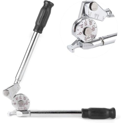 Dobladora de tubos, dobladora de tubos manual de 0 a 180 grados, dobladora de tubos manual para doblar tubos de cobre, aluminio y acero de 8 mm a 5/16" de espesor