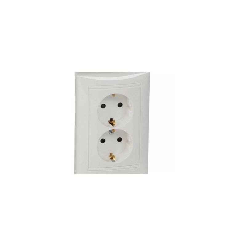 

Enchufe Doble 2P+Tt Monobloc Blanco Niloe
