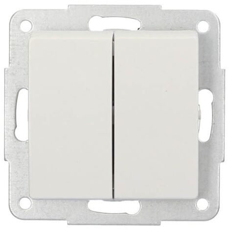 Doble conmutador empotrar blanco GSC