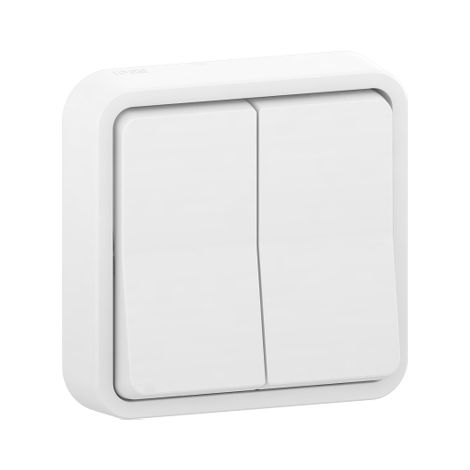 Interruptor Empotrable Doble Pulsador Blanco para Persianas Automáticas  Serie Modern • IluminaShop