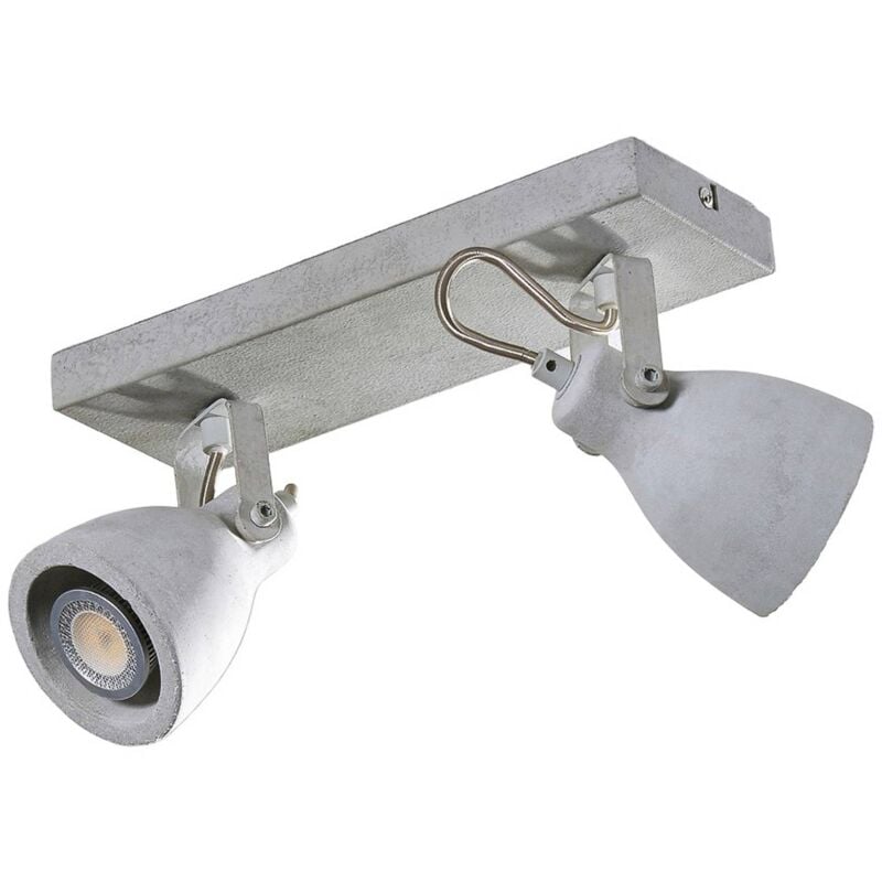 

Lindby - Doble foco LED Kadiga de cemento, GU10