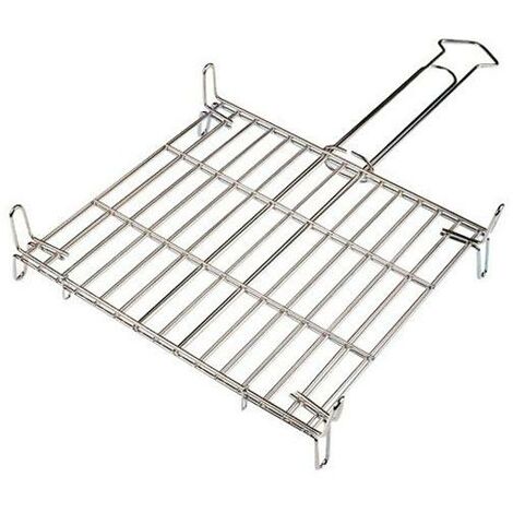 doble grille pour barbacoa - talla 30x30 cm.