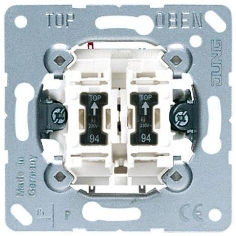 Doble interruptor bipolar 2 lámparas 10AX 250V JUNG 505KOU5