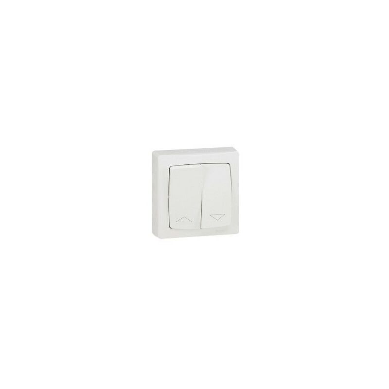 

Interruptor persianas doble de superficie monobloc blanco Legrand Oteo 086013