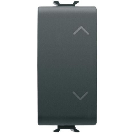Doble Pulsador Gewiss Chorus interbloqueado para persiana negro GW12140