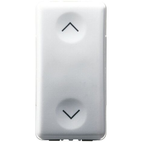 Doble Pulsador Gewiss system interbloqueado blanco GW20521