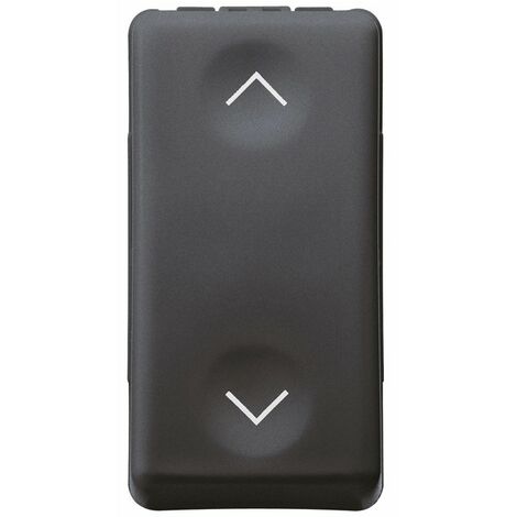 Doble Pulsador Gewiss system interbloqueado negro GW21521