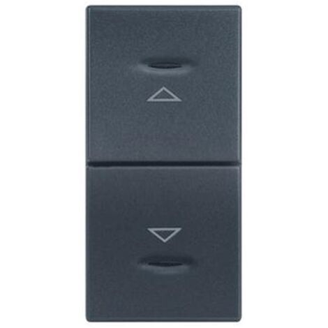 Doble pulsador Legrand Vela de color antracita con flechas 1 módulo 682745