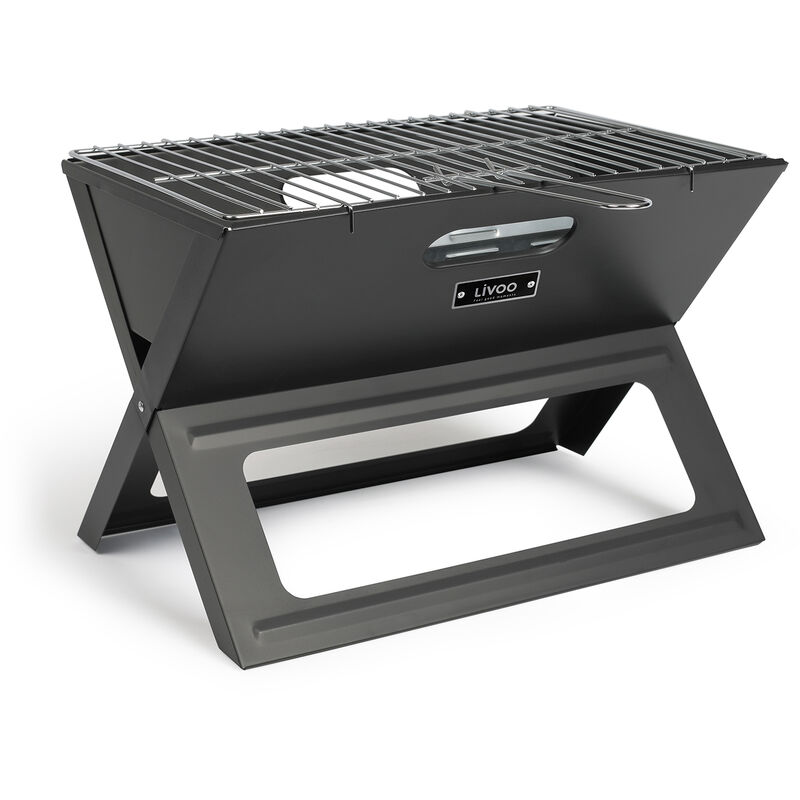 Livoo - Klappbarer holzkohlegrill 44,5x28,5cm doc268