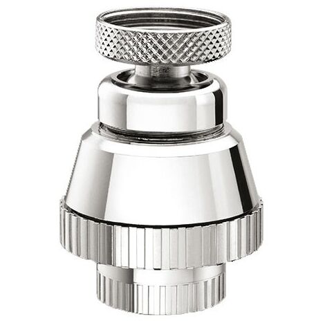Doccetta a snodo con aeratore filetto femmina 22x1 cromata, H. 51 mm 01310000CR